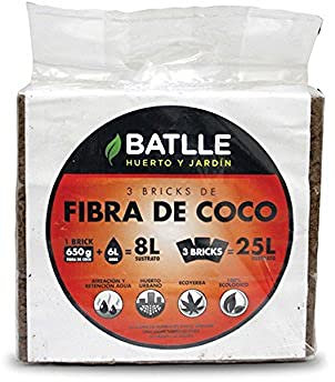 Batlle Briques ET Blocs DE Fibre DE Coco, 12x4.5x4.5 cm, 650g