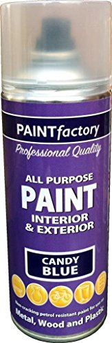 400ml All Purpose Candy Blue 1762PR Spray Can Household Car Van Bike Aerosol Paint (6 Pack)