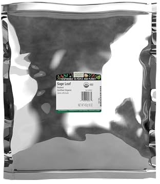 Frontier Co-op Rubbed Sage Leaf, 1-Pound, Sweet Earthy Flavor, Hints of Mint, Pair with Garlic & Rosemary, Kosher, Organic