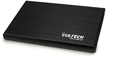 VulTech GS-25U2 Box Esterno, 2.5, HDD, Sata, USB 2.0, Nero