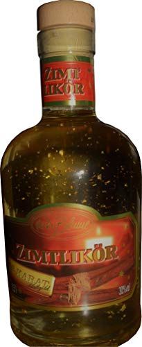Heiko Blume Zimtlikör mit 22 Karat Blattgold – 0,5 l Flasche – edler Winter- & Weihnachtslikör, 30% vol, ideal pur, auf Eis oder zum Verfeinern von Desserts