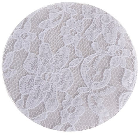 JUSTFOX - Dutt Netz Haarnetz Bun Frisurenhilfe Stoff Knotennetz weiß mit Stikerein