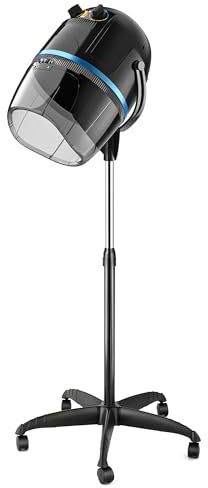 Nova Microdermabrasion Professional Hooded Floor Hair Dryer Adjustable Bonnet Hair Dryer Stand Up with Timer and Rolling Wheels for Beauty Spa Home Salon Equipment