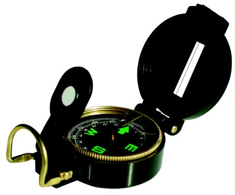 C.A.O. - Boussole de visée sèche en Plastique - Longueur 13,2 cm (Ouverte) - 7,5 cm (fermée) - Largeur 5,4 cm - Hauteur 2,7 cm - Diamètre ø Boussole 5 cm, Noir