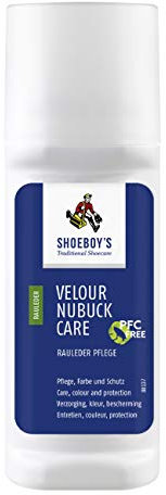 Shoeboy´s Velour Nubuck Care 75 ml zur Pflege, Farbaktivierung und Schutz für Velours-, Nubuk- und Wildleder in der Farbe rot