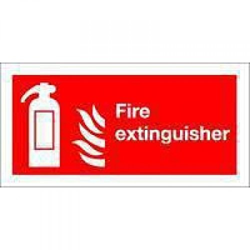 Safety Sign Fire Extinguisher Symbol 100x200mm Self-Adhesive