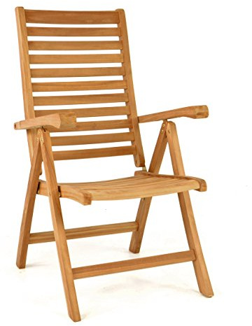 Divero Klappstuhl Capri aus Teakholz, behandelt – Farbe: Braun