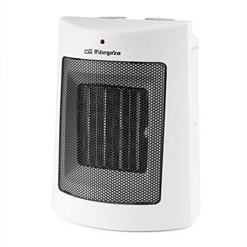 Orbegozo CR 5013 - Calefactor cerámico, termostato ajustable, luz indicador de funcionamiento, sistema antivuelco, 2 niveles de potencia, protección contra sobrecalentamiento, 150