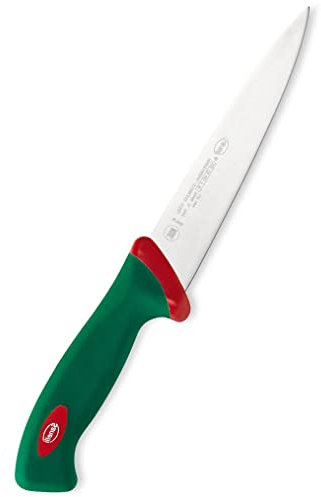 Sanelli Premana Professional Coltello per Scannare, Acciaio Inossidabile, Verde/Rosso, 31 x 3 x 4 cm
