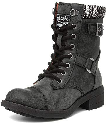 Rocket Dog Thunder, Damen Combat Boots, Schwarz (Black AG7), 37 EU (4 Damen UK)
