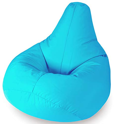 Beautiful Beanbags - Highback Beanbag for Kids - Indoor/Outdoor Lounge Chair - Water Resistant - 35 Inches - Manufactured in UK - Aqua