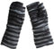 Vishes ? alternative Bekleidung ? bestickte Handstulpen aus Fleece mit Cutwork ? Unikat
