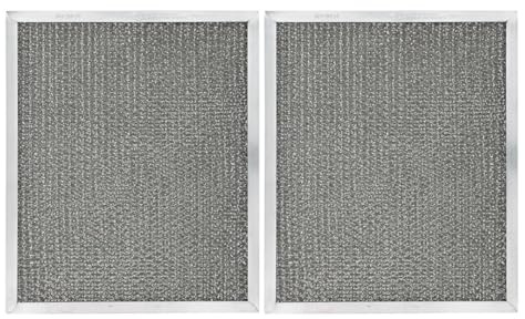 American Metal Filter Company Aluminum Grease Range Hood Filter - 8-3/4 x 10-1/2 x 3/8 - RF200 Compatible - Reusable - 2 Pack