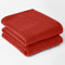DREAMSCENE Großer, Warmer Überwurf aus Polarfleece über Einer weichen, luxuriösen Sofabettdecke, Rot – 120 x 150 cm