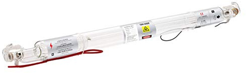 TEN-HIGH 60W CO2 Laser Tube 1000mm D50mm, Wires Preconnected with Coating, for Laser Cutter Laser Engraving Cutting Machine