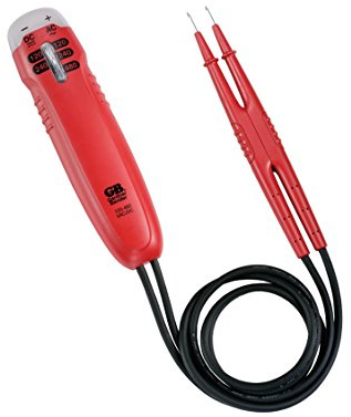 Gardner Bender GVT-392 Vibrating Solenoid Voltage Tester, 120 - 480 V AC/DC and DC Polarity, Neon