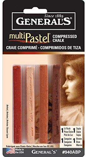 Compresso pastel craie pastels 4/Pkg-Earthtones