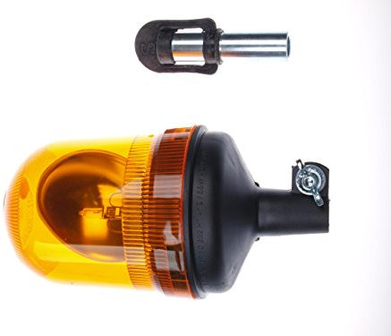 wamo tech Rundumkennleuchte 12V 55 Watt Aufsteckrohr - schlagfeste Haube Sicherheitsleuchte Fahrzeugsicherung Fahrzeug