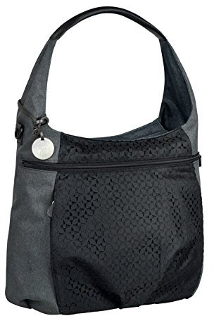 LÄSSIG Baby Wickeltasche Babytasche Stylische Tasche inkl. Wickelzubehör/Casual Hobo Bag Black