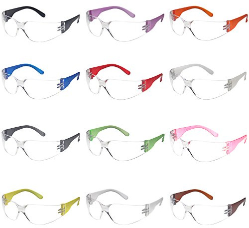 TRUST OPTICS 12 Pack Safety Glasses ANSI Z87+ Certified Protective Eyewear Goggles for Men and Women with UV Eye Protection