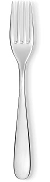 Alessi 5180/5 Nuovo Milano Fourchette à dessert en Acier Inoxydable 18/10 Brillant, Set de 6 Pièces, Argenté.