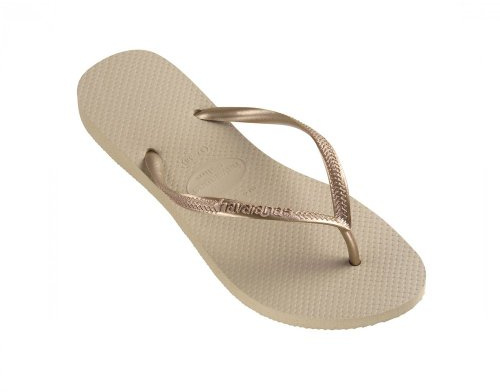 Havaianas Damen Slim (Mini Me) Flip Flop, Sand Grey Light Golden, 23/24 EU