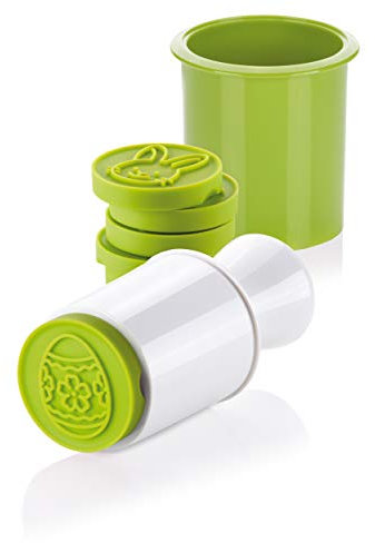 Tescoma Keks-Stempel mit Ausstecher, Plätzchenform mit verschiedenen Motiven (Osters)