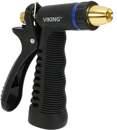 VIKING Hose Nozzle, Garden Hose Nozzle, Adjustable and Heavy Duty for Washing Car, Watering Plants, Washing Pets, and Home Use
