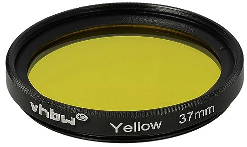 vhbw Universal Farbfilter gelb für Kamera Objektive mit 37mm Filtergewinde - Gelbfilter