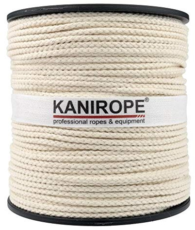 Kanirope® Bomullsrep COBRAID 2 mm 100 m färg krämig vit 8-faldigt flätad