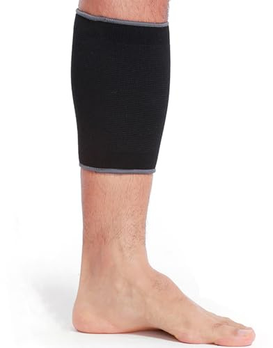 NEOtech Care - Guaina di supporto per polpaccio - tessuto a maglia elastico e traspirante - compressione media (Nero, M, 1 Pezzo)