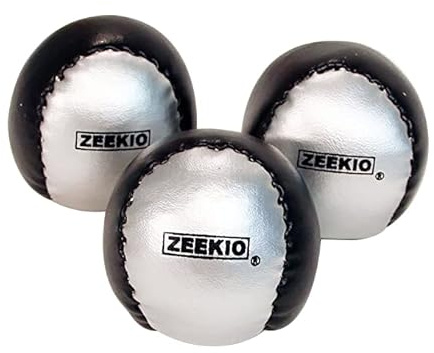 Zeekio Beginner Juggling Ball - [Pack of 3], Millet Fields, Synthetic Leather, Circus Balls, with Panel Designs, 100g, 56 mm