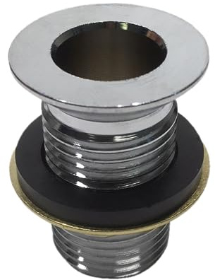 Krowne 23-110 Krowne 1/2 NPS Nickel Plated Brass Drain, 1-1/8 Flange, 1-1/2” Length, 1/2 NPS Male (locknut & Washer Included)