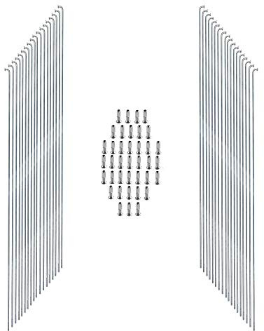 cn Spoke 38 STK.Edelstahl Nirosta Speichen 2mm Fahrradspeichen m.Nippel Silber 246-298mm (294 Millimeter)