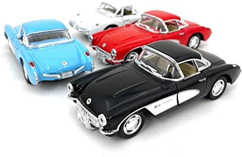 KiNSMART - 1957 Chevy Corvette 1:34 Scale 5 Die Cast Metal Model Classic Car Toy