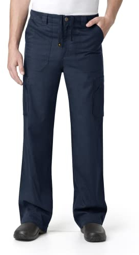 Carhartt Ripstop & Sub-Scrubs Scrubs for Men, Boot Cut 8-Pocket Cargo Scrub Pants Navy