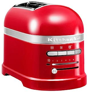 Kitchenaid tostapane - Artisan - Toaster 2 fette con scomparti extra-large e pinze autocentranti - Rosso imperiale