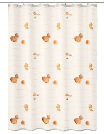 Kleine Wolke 5163216305 Duschvorhang Miami, 180 x 200 cm, beige