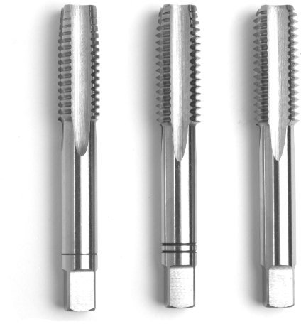GSR Gewindebohrer | Vor-, Mittel- und Fertigschneider | M48 x 5,0 | 3-tlg. | Handgewindebohrer Satz | DIN 352 | HSS