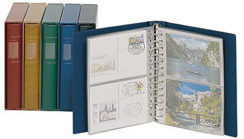 LINDNER Das Original Ensemble: Album Classic pour Cartes Postales avec boîtier de Protection-Vert