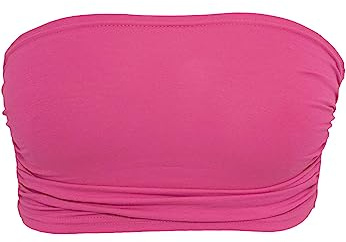 Urban Classics Women's Ladies Bandeau top, Pink (Fuchsia 00106), XS UK