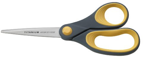 Westcott E-30681 00 Titanium Non Stick Schere, 21 cm, grau-gelb