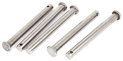 Sourcingmap M8 x 80mm Flat Head Stainless Steel Round Clevis Pins 5 Pieces