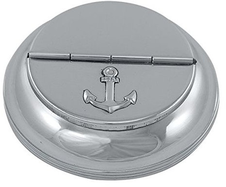 Sea-Club Klappaschenbecher Aschenbecher Ascher Silber vernickelt Ø 10cm