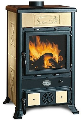 LA NORDICA - Stufa a legna ROSSELLA R1 Maiolica Liberty Pergamena 7112158