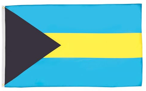 AZ FLAG - Bandera Bahamas - 90x60 cm - Bandera Bahameña 100% Poliéster Con Ojales de Metal integrados - 50g - Colores Vivos Y Resistente A La Decoloración
