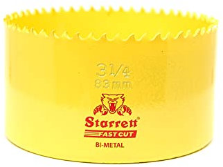 Starrett HSS Bi-Metal Fast Cut Hole Saw - 83mm - For Metal, Wood, Plastics