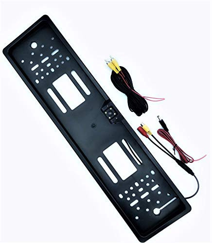 TEMPO DI SALDI Kit Porta Targa Con Telecamera A 4 Flash Led Per Retromarcia Per Telaio Europeo