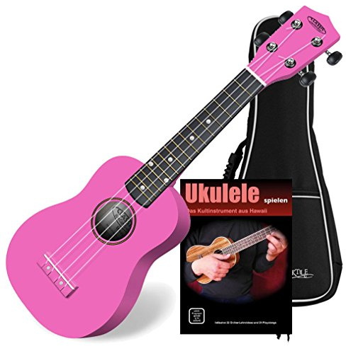 Classic Cantabile US-100 PK Ukulélé Soprano Rose Set incl. Housse + Cahier d’Apprentissage