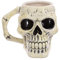 Puckator Taza de café de cerámica con forma de calavera antigua, accesorios divertidos para el hogar, bonitos regalos para novia, tazas grandes para hombres y mujeres, bebidas calientes, lindas tazas,